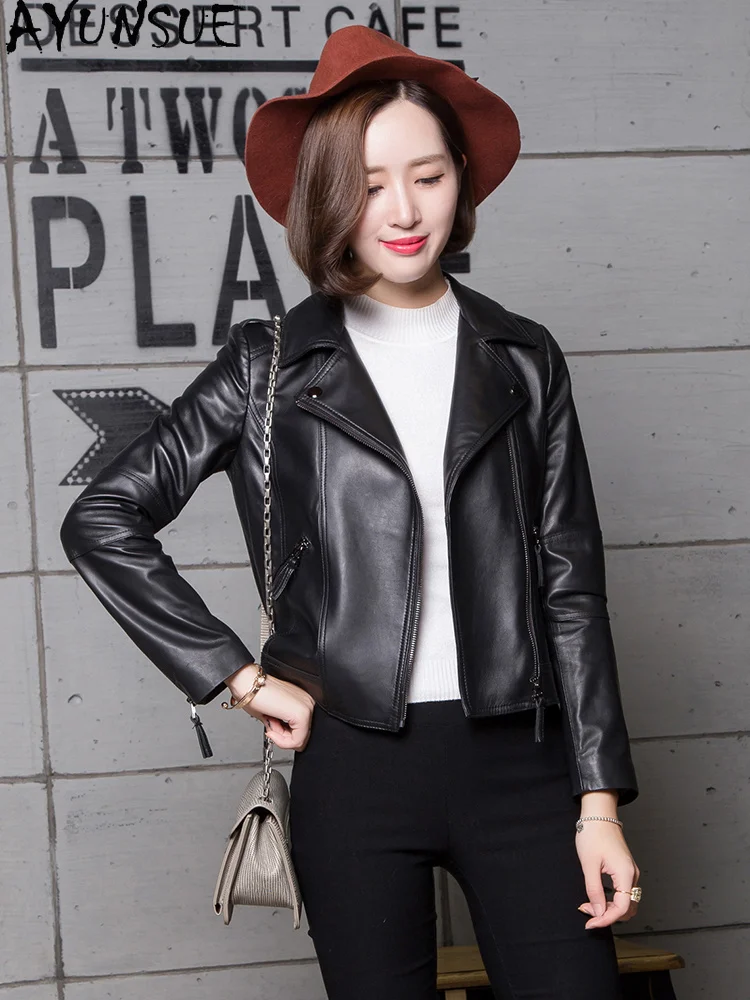 Natural Sheepskin Coat Female Autumn Coats Korean Streetwear Genuine Leather Jacket Women Real Leather Jackets 228