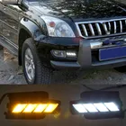 Дневные ходовые светильник, противотуманные фары Esuse LED DRL для Toyota Land Cruiser Prado 120 GRJ120 TRJ120 FJ120 2003  2009, противотуманные фары с E4