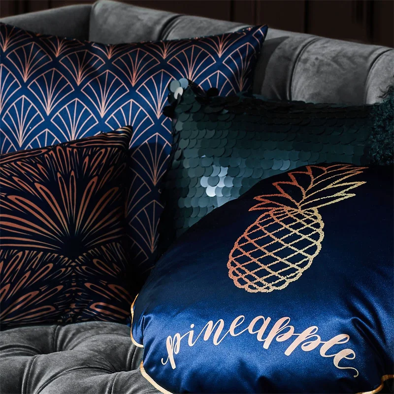 Обложка под золото с ананасом искусственное Благородные декоративные подушки