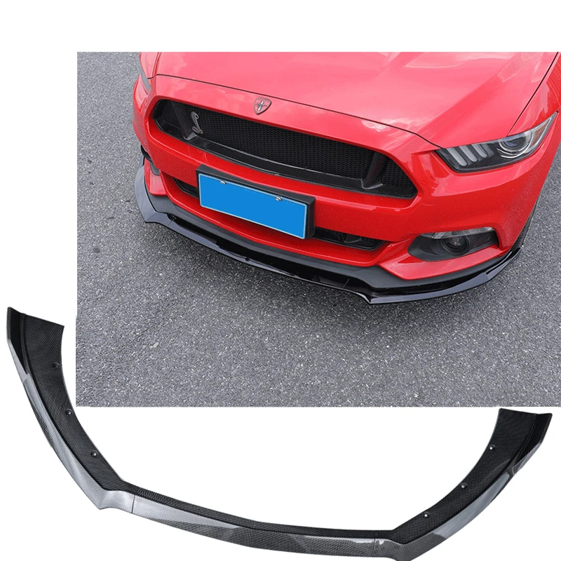Передний бампер спойлер для Ford Mustang 2015 2016 2017 JC Style PP Matte Blak глянцевый черный не Shelby