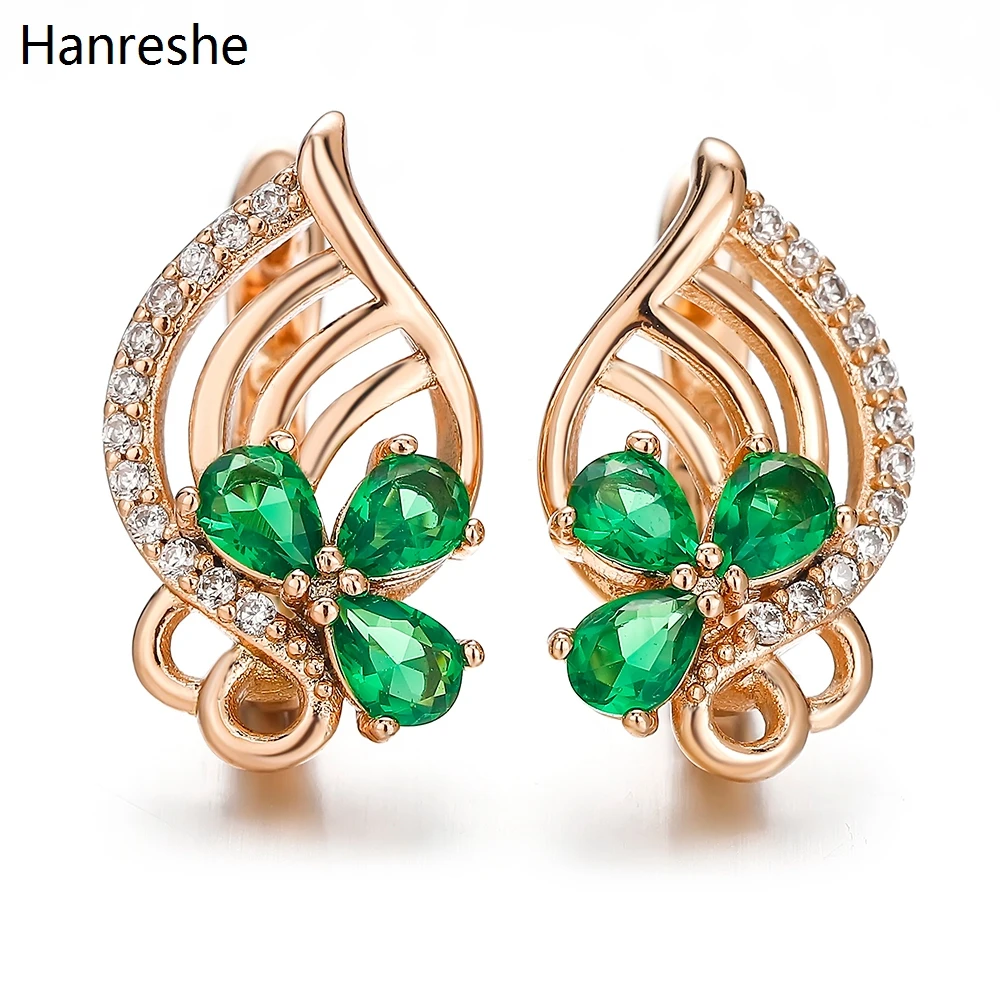 Классические благородные высококачественные циркониевые серьги в форме цветка