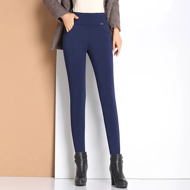 Женские брюки для девочек эластичные офисные pantalon femme черный белый цвет