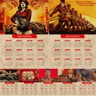 Календарь 2022 года, винтажные постеры из крафт-бумаги в стиле коммунистивечерние Советского Союза СССР, армии СССР, настенные наклейки для украшения дома