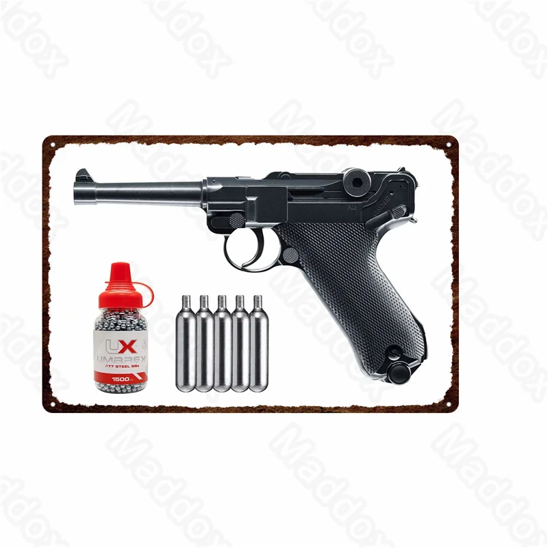 

Metal Painting Playerunknown's Battlegrounds Peripheral Pistol Collection Wall Painting Mural Bedroom Decoration Painting