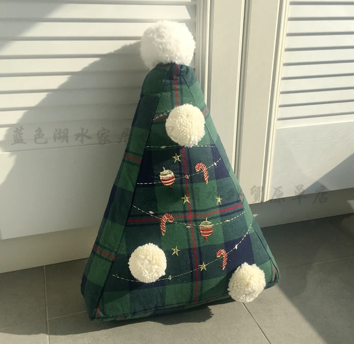 

Christmas Tree Chair Cushion Long Pillow Modern Outdoor Back Cushions Cotton Cute Green Coussin Decoratif Home Decor EB50KD