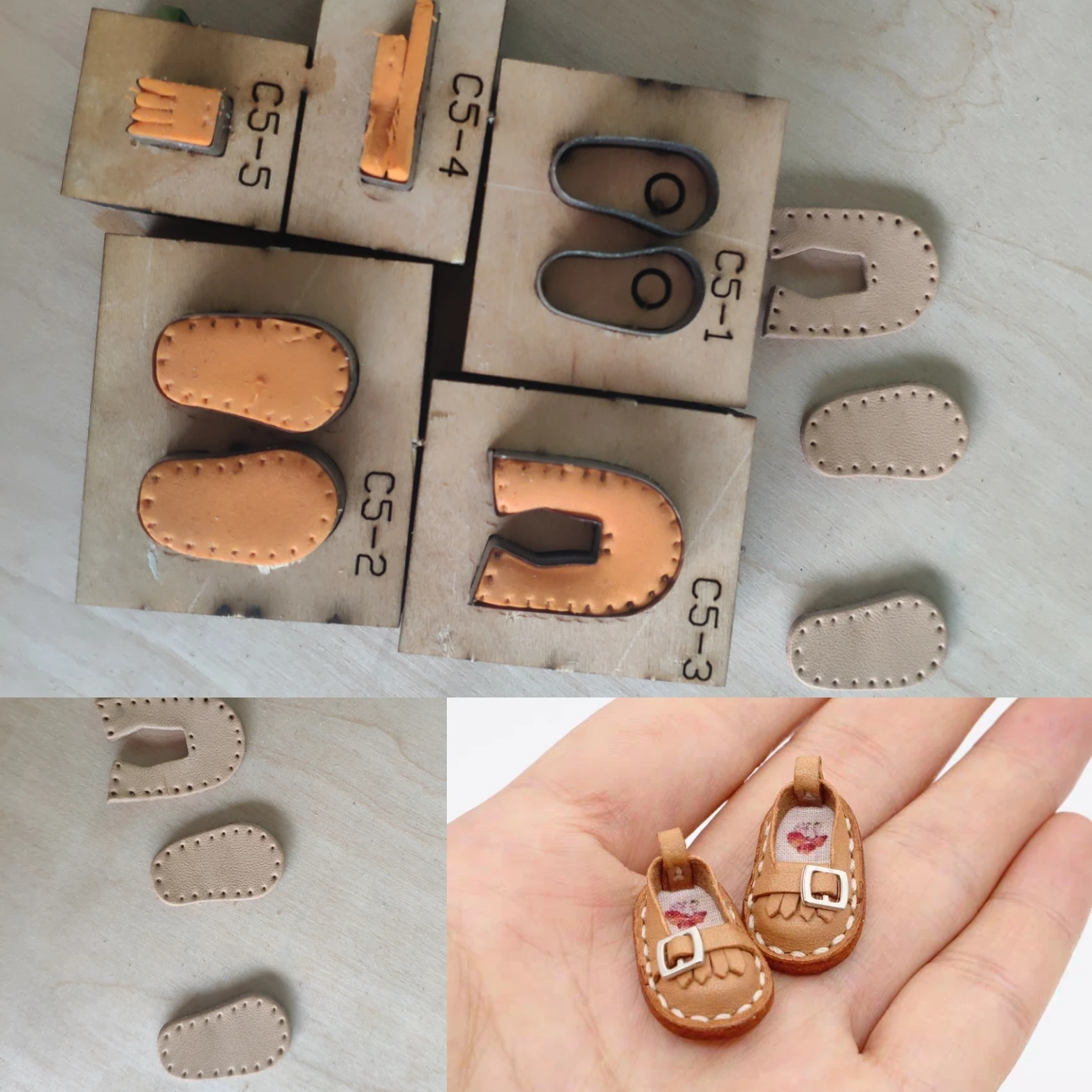 With Stitch Hole Кожа высечки Сделай Сам Кожа ремесло обувь дизайн брелок кулон для сумки Деревянный Резак Режущий шаблон формы ручной удар инструмент - Цвет: With Stitch Hole