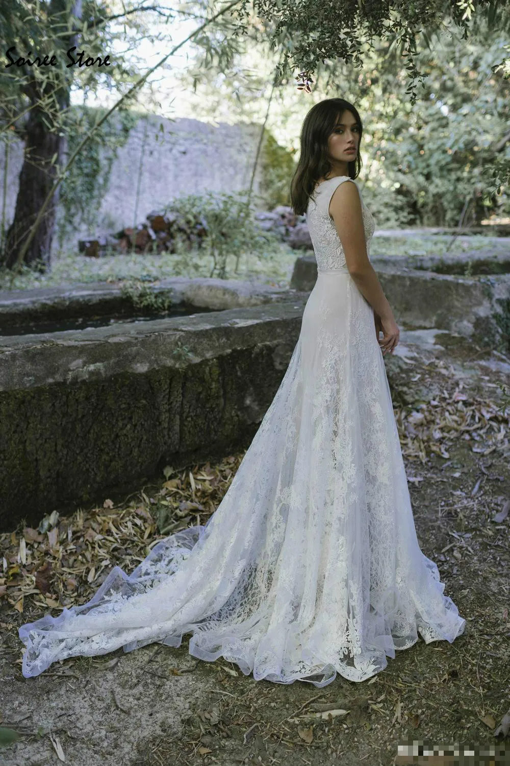 Свадебное платье Hippies Boho кружево одно плечо лето свадебные платья в стиле Country