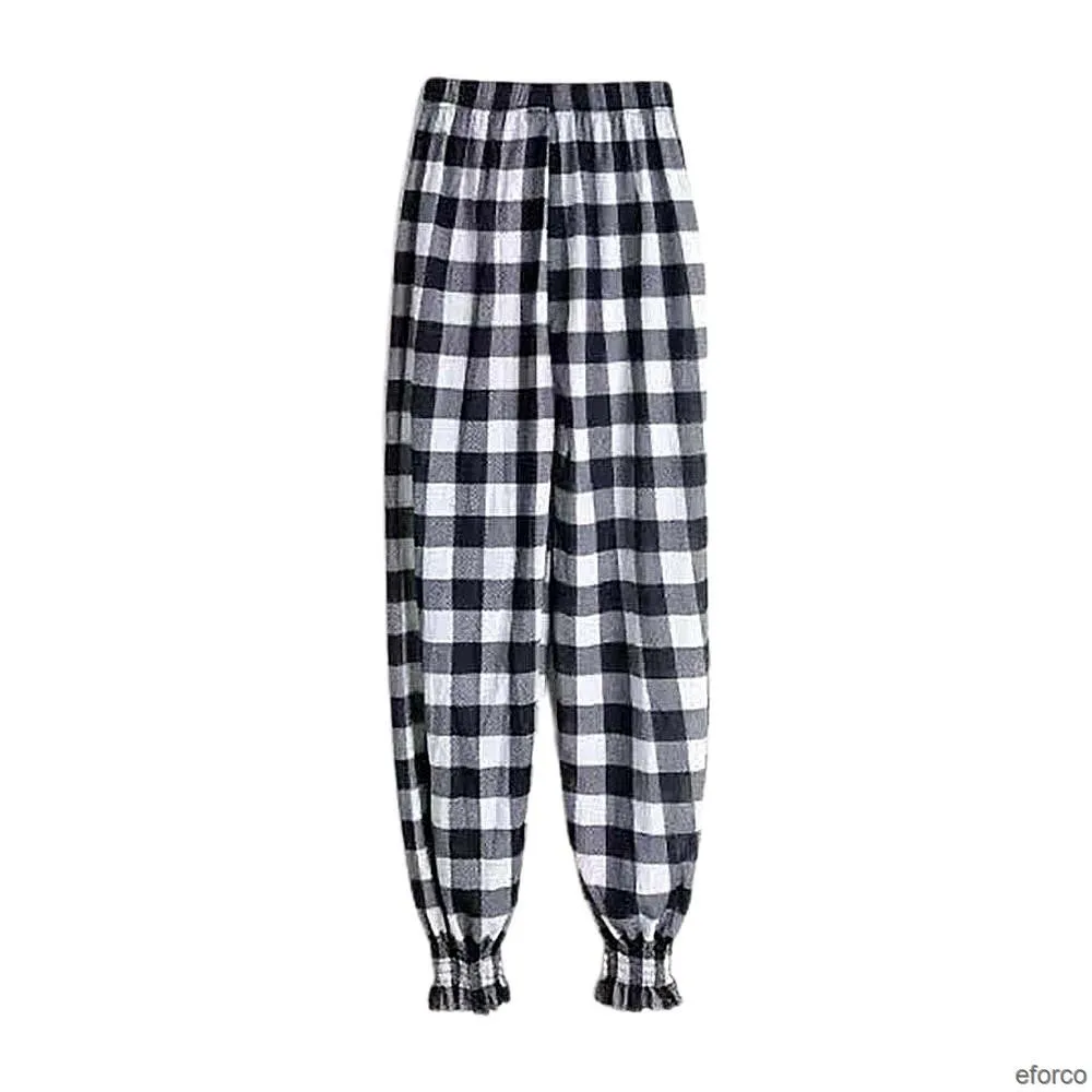

Women Long Pants Dot Check Stripe Tie Foot High Waist Summer Casual Multi Style Pencil Britches Summer Wear Grils Bottoms Pants