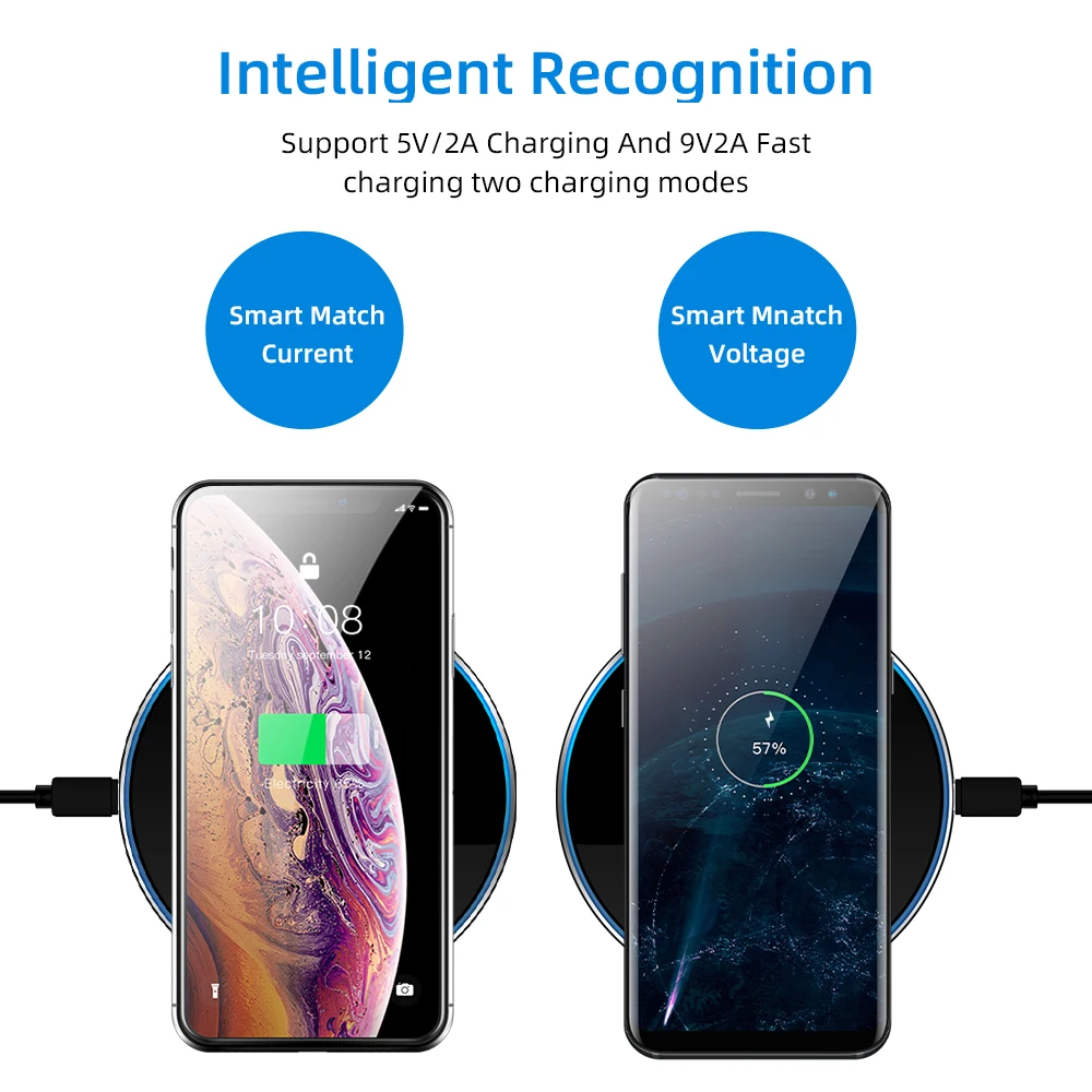 FDGAO 10 Вт Быстрое беспроводное зарядное устройство для samsung S9 S8 Note 9 8 USB Qi Индукционная зарядная подставка для iPhone 11 Pro XS Max XR X 8 Plus