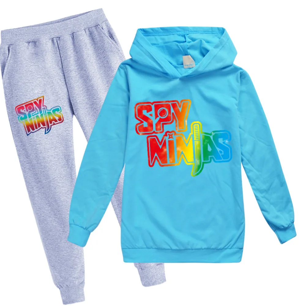 Fashion SPY NINJAS Baby Clothing Sets Boys Hoodies100% Cotton Streetwear Cartoon Kids Sweatshirt Girls Children Hoodie Pants 2pc