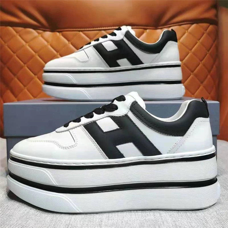 

Top Quality Luxury Designer Platform Women's Sneakers Spring Autumn New Leather Female Chunky Shoes Tennis Sports Ladies Shoes