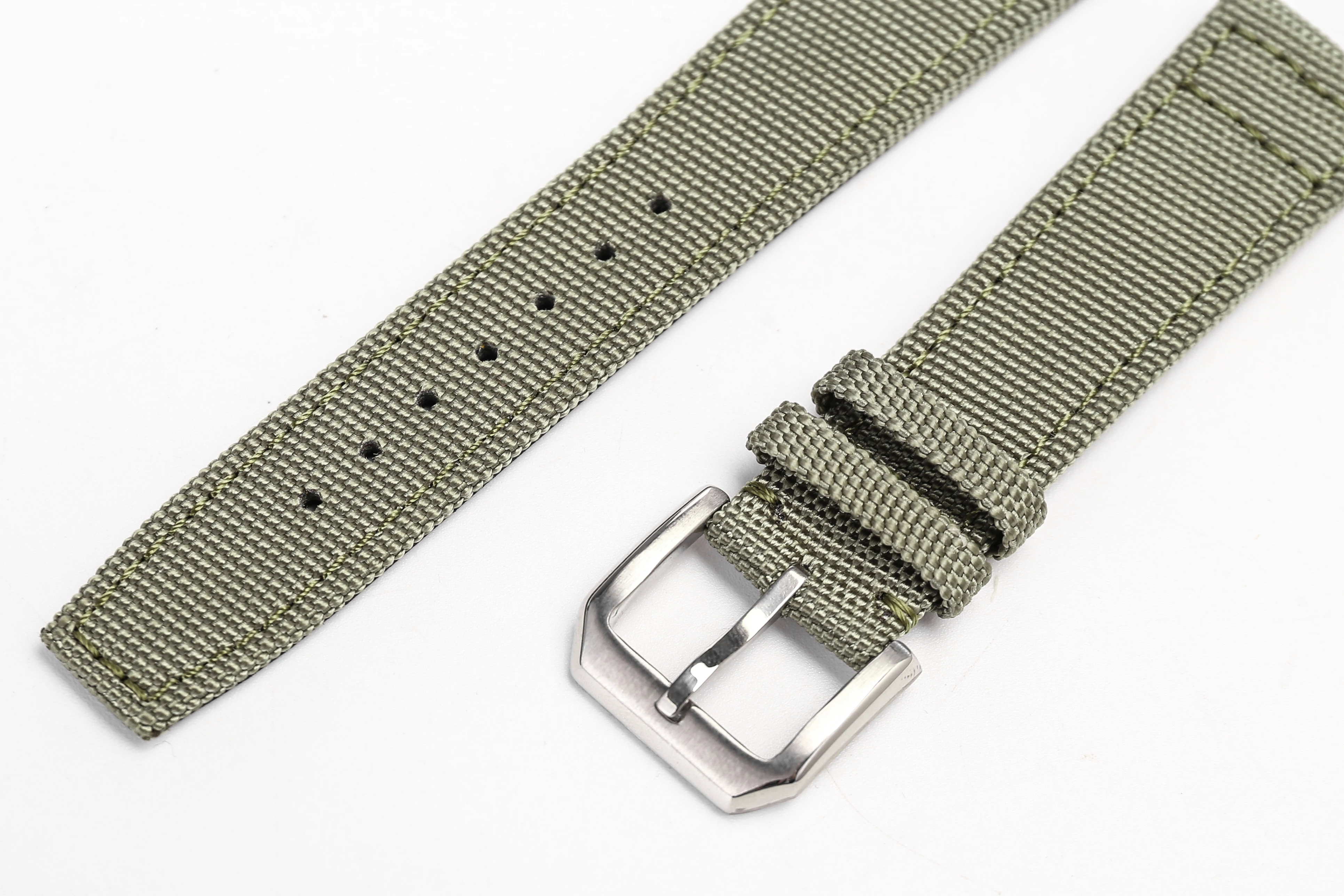 Watch Strap Nylon For IWC PILOT Canvas Watchbands Black Green 21mm 22mm Watch Strap Belt High Quality With Pin Buckle
