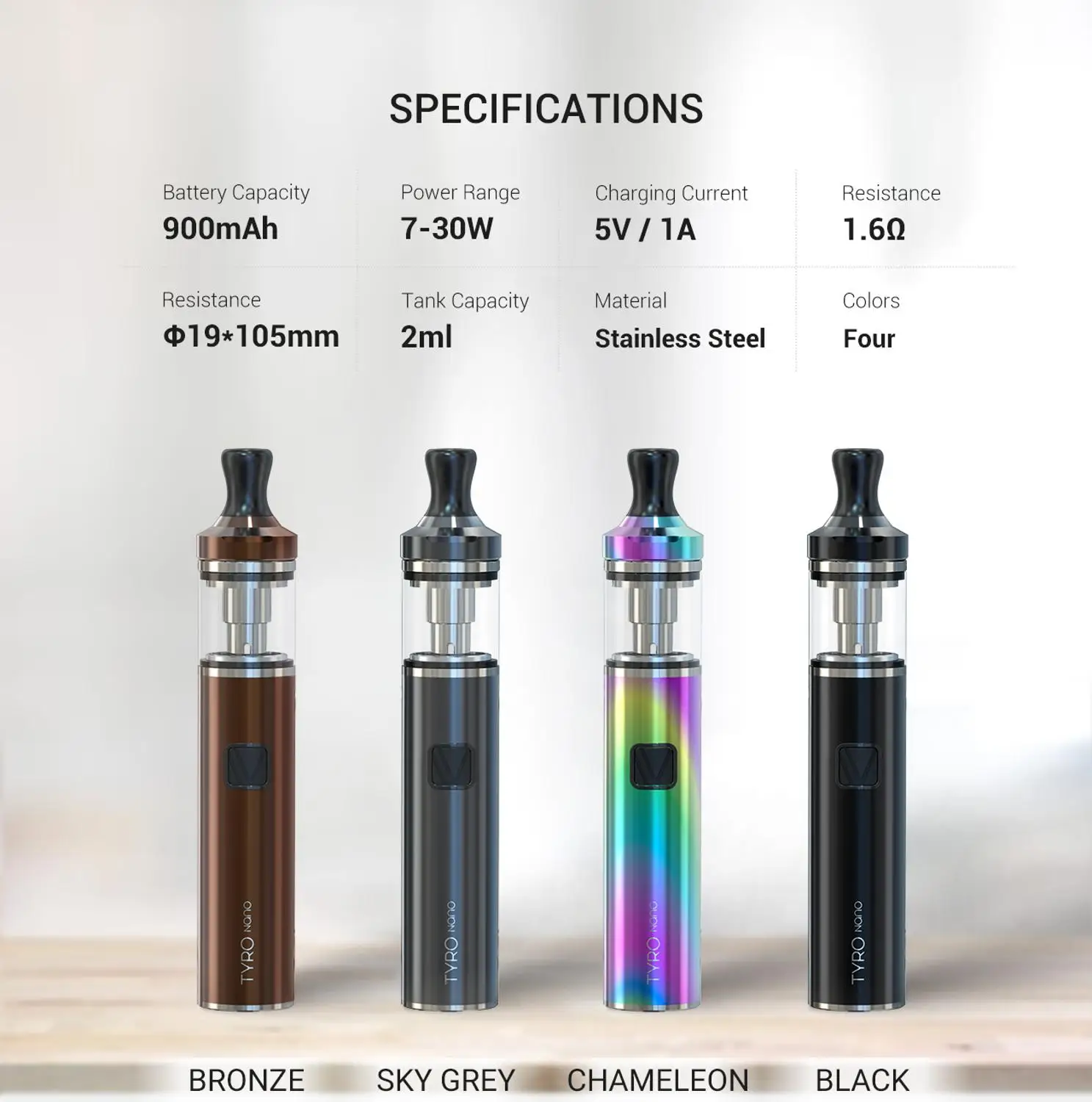 Подарочный набор для электронных сигарет vape Pod 30 Вт Vaptio TYRO NANO kit 900 мАч встроенный