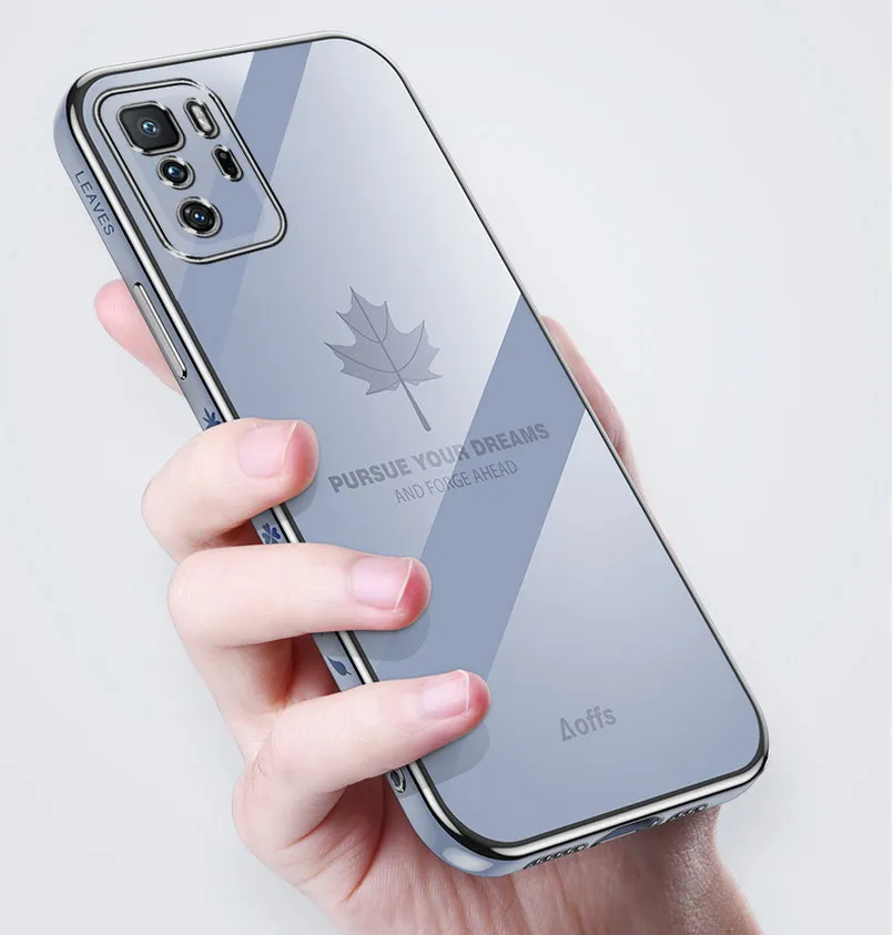 maple leaf plating phone case for poco x3 gt m3 pro 5g poco f3 x3 pro nfc case soft silicone camera protect cover poco f2 pro free global shipping