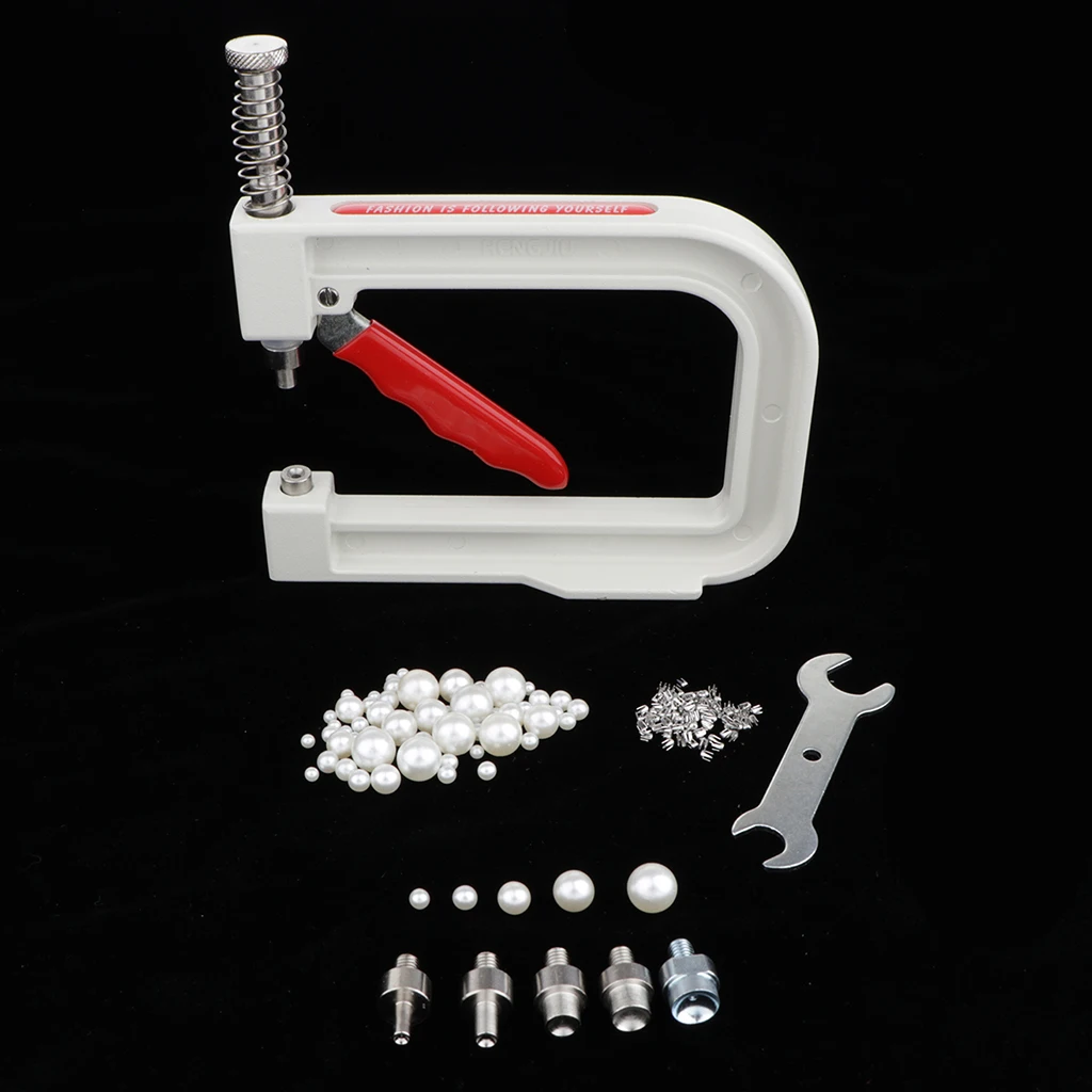 

1 Set White Pearl Beads Hand Press Pearl Setting Machine Tools Beads Rivet Fixing Machine for DIY Crafts Supplies