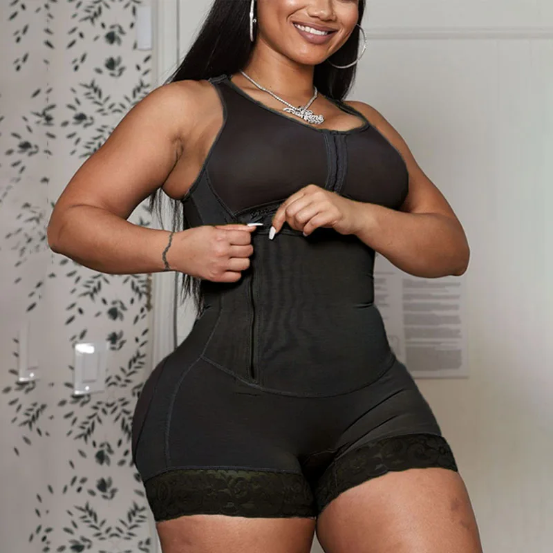 

Cinta Modeladora Feminina Postpartum Shapewear Charming Curves Body Shaper Slimming Fajas Front Closure Hook-Eye Thigh Trimmer
