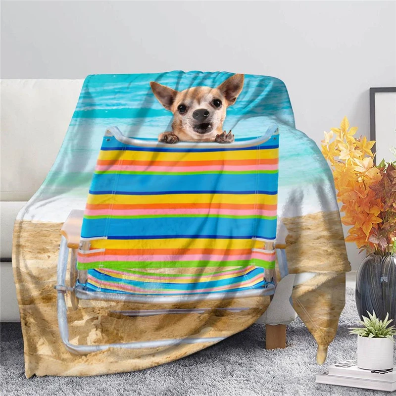 

Pet Dog Flannel Blanket Animal 3D Print Soft Children Blanket Home Life Travel Quilt Fashion Men Women Throw Blanket