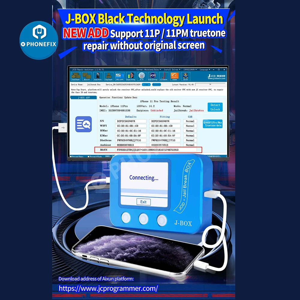 Блокировка Jailbreak Box JC J-BOX для обхода ID и пароля Icloud ПК бесплатно/запрос
