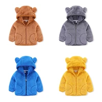 baby boys girls hooded jackets cute warm coat kids winter clothes solid zipper outerwear toddler children tops