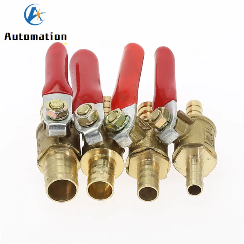 Пневматический кран с красной ручкой 6-12 мм шланг из латуни фитинги для труб воды