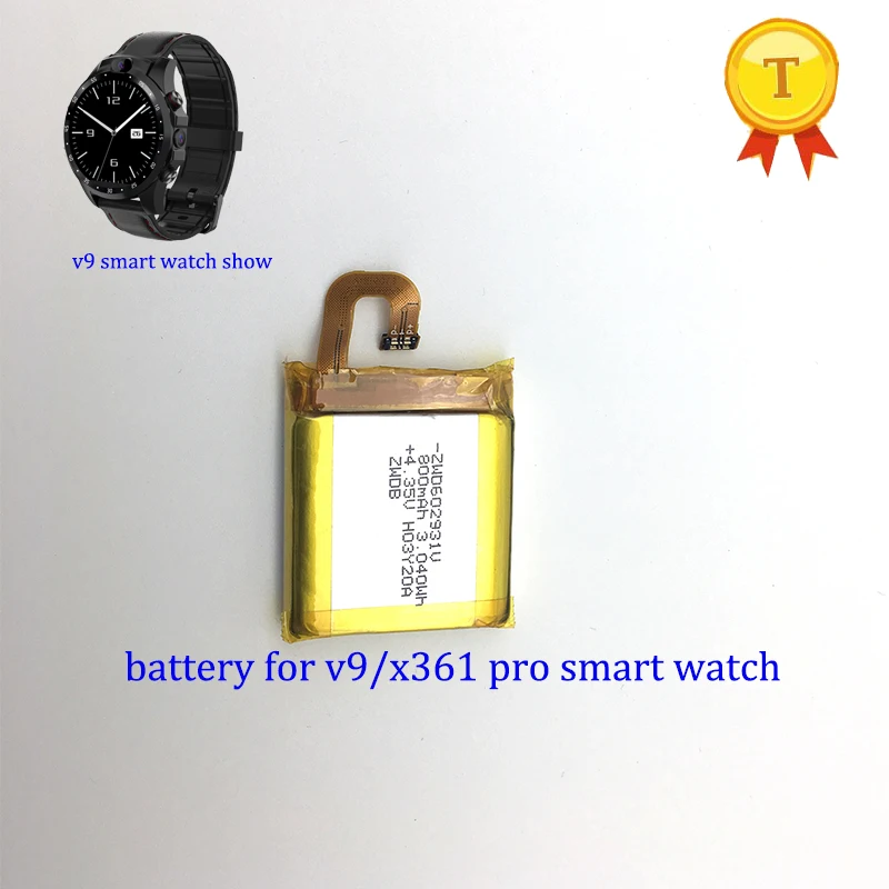 Большой аккумулятор 800 мАч для v9 smartwatch сменный ремешок кожаный ремень x361 pro 4g