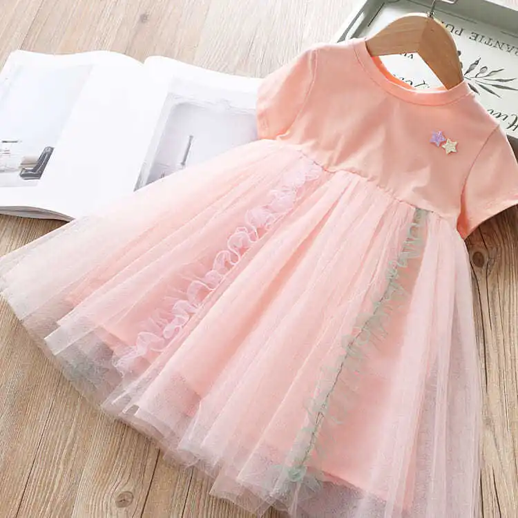 

Baby Summer Dress 2021 New Girl Dress Child Short-sleeved Gauze Skirt Princess Dress For girl