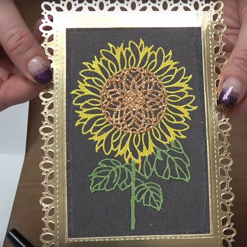 Яркий Подсолнух металла резки штампы подсолнуха порезы для изготовления карт 2020
