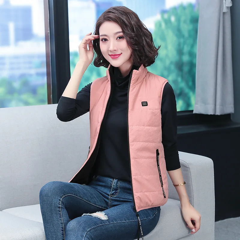 

Intelligent Heating Vest Usb Charging Women USB Heated Jacket 2020 Winter New Cotton Heating Jacket Reversible Wear Size M-4xl