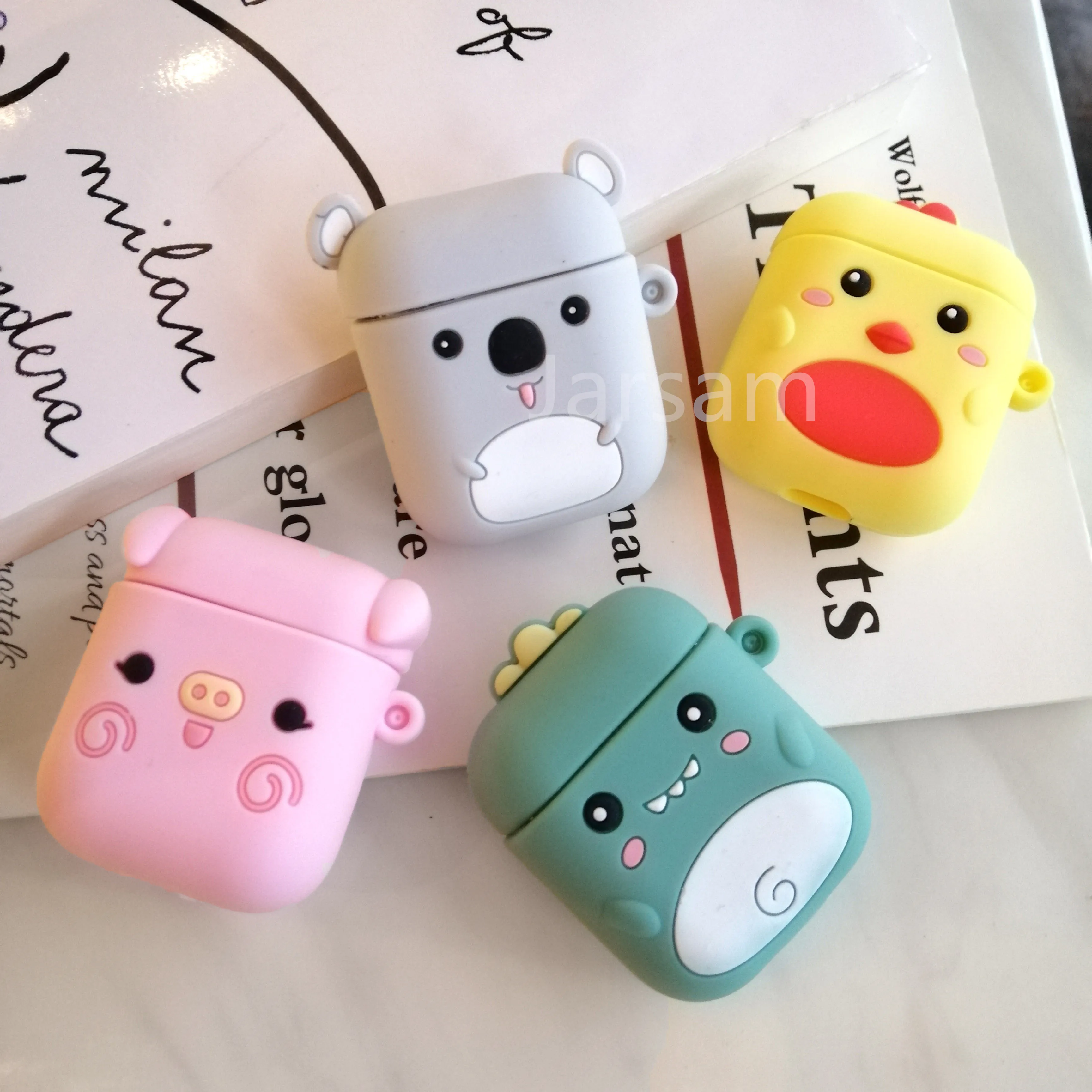 

Cute cartoon Soft Silicone Case For Airpods Shockproof Cover For AirPods Earphone Cases for Air Pods Protector Case