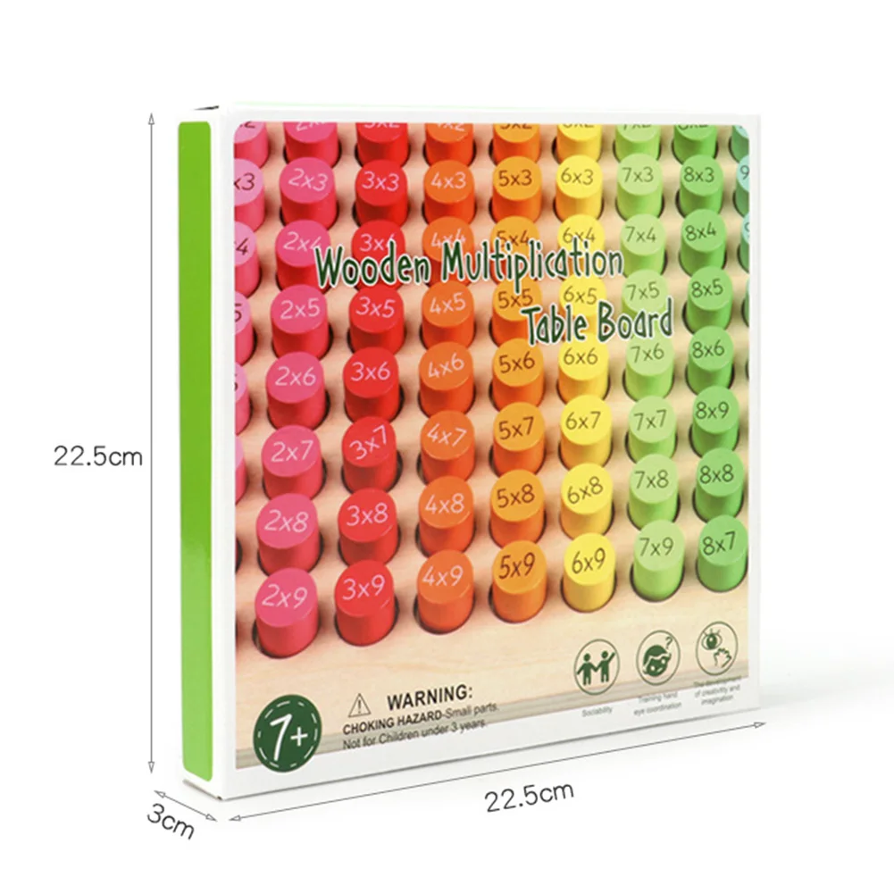 

Wooden Building Block Puzzle Toys Safe Enlightenment Multiplication Educational Table Board for Primary School Students