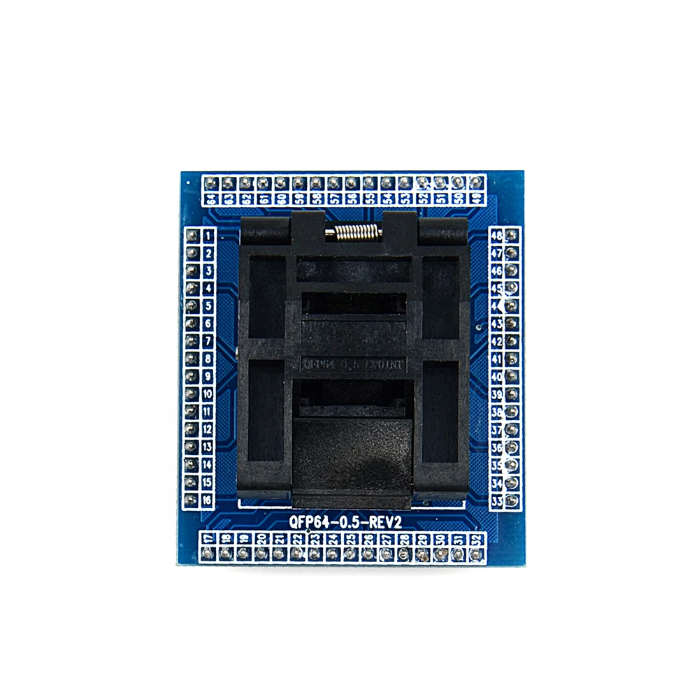 

Новый QFP64 TQFP64 LQFP64 гнездо адаптера IC тестовое гнездо горения 0,5 м программист STM32 QFP64 разъем Бесплатная доставка