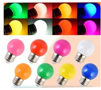 12pcs led blubs 1w 2w 3w 5w e27 b22 indoors red blue green white warm rgb colorful light bulb lamp decorate home christmas