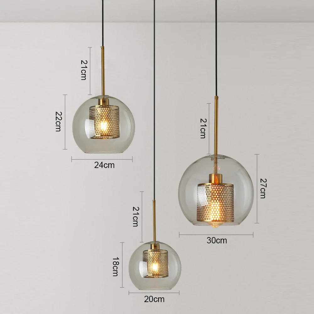 Lámpara colgante de vidrio retro moderna, Lámpara colgante de restaurante, cordón colgante, lámparas para escaleras de diseño creativo