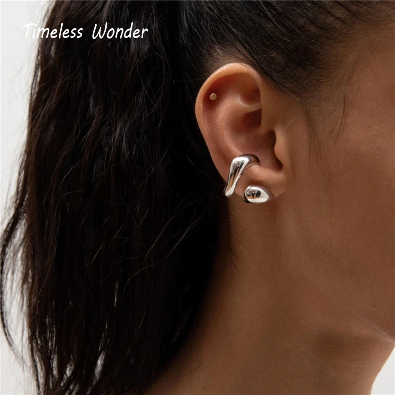 Женские серьги Клипсы из латуни в стиле панк|Серьги-клипсы| |