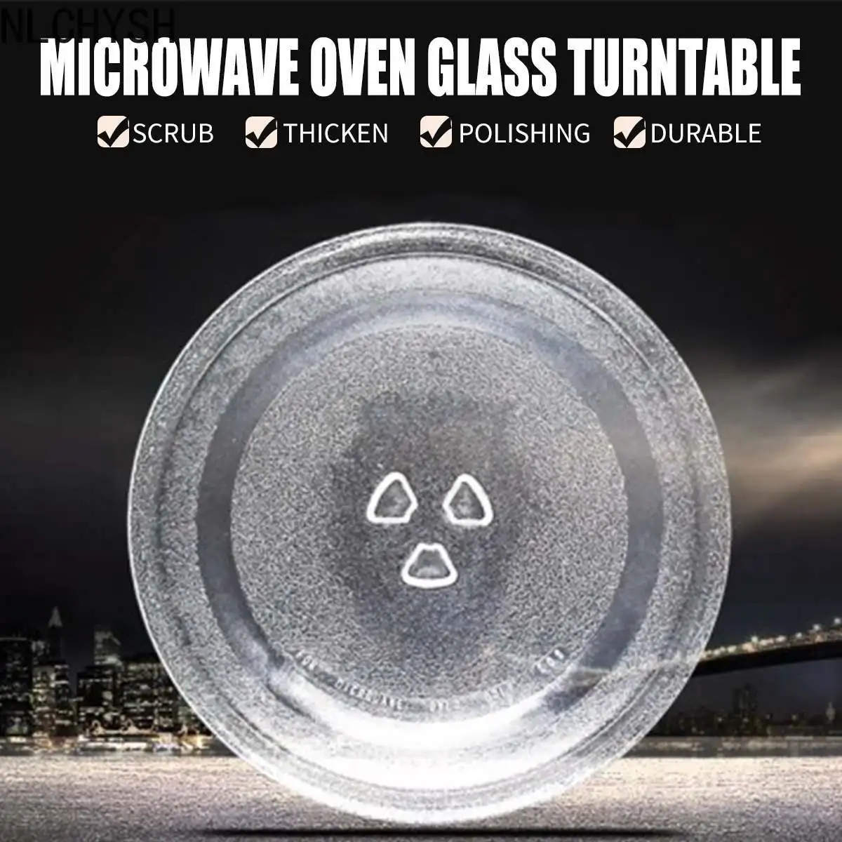 Univeral Microwave Oven Glass Turntable Plate Platter 245 mm Suits for Midea and Many Brand Thicken