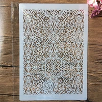 a4 29cm symmetric texture diy layering stencils wall painting scrapbook embossing hollow embellishment printing lace ruler