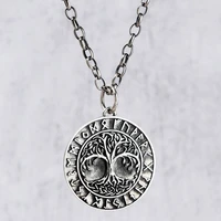 nordic mythology viking life tree silver necklace the sterling silver pendant for men hippop street culture mygrillz