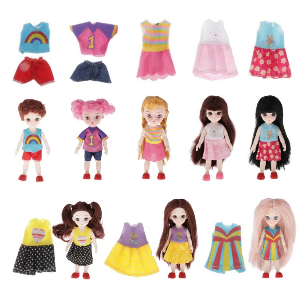 

15 Packs Fashion Accessories Clothes Shoes Outfit Kids Toy For 6" Baby Dolls