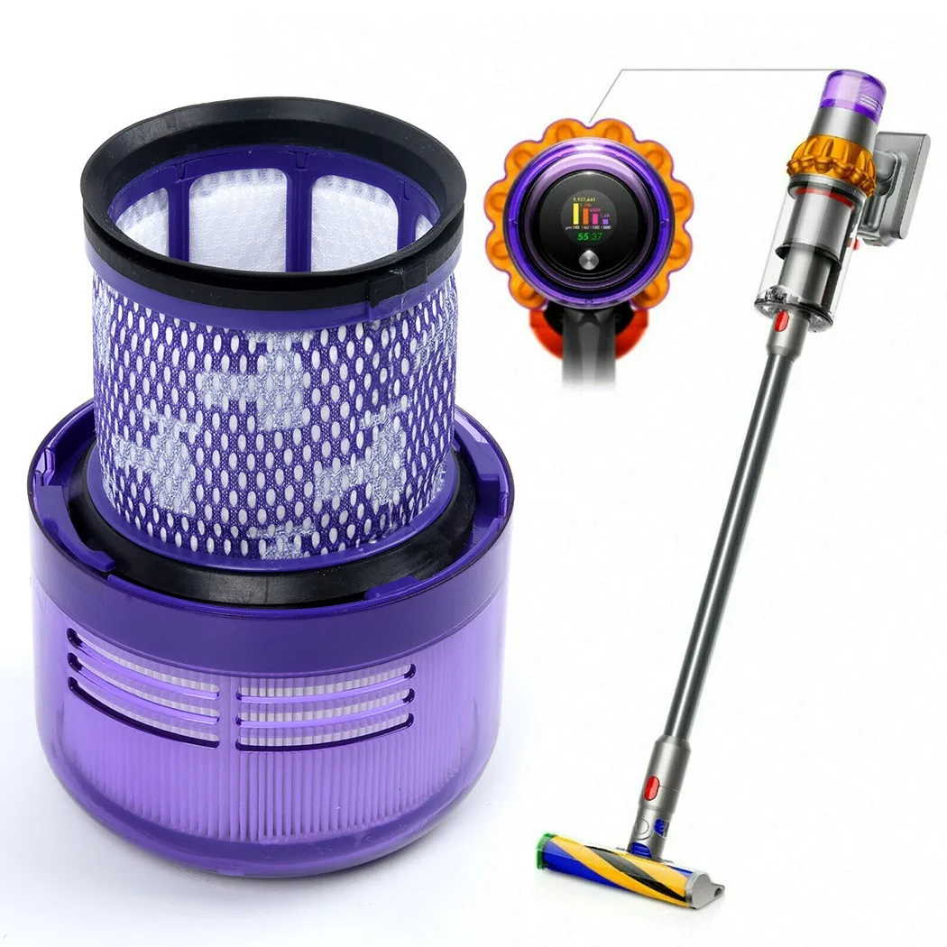 Purple Dust Filter Replacement Re-usable Washable For Dyson V15 Detect Cordless Vacuum Cleaner Sweeper