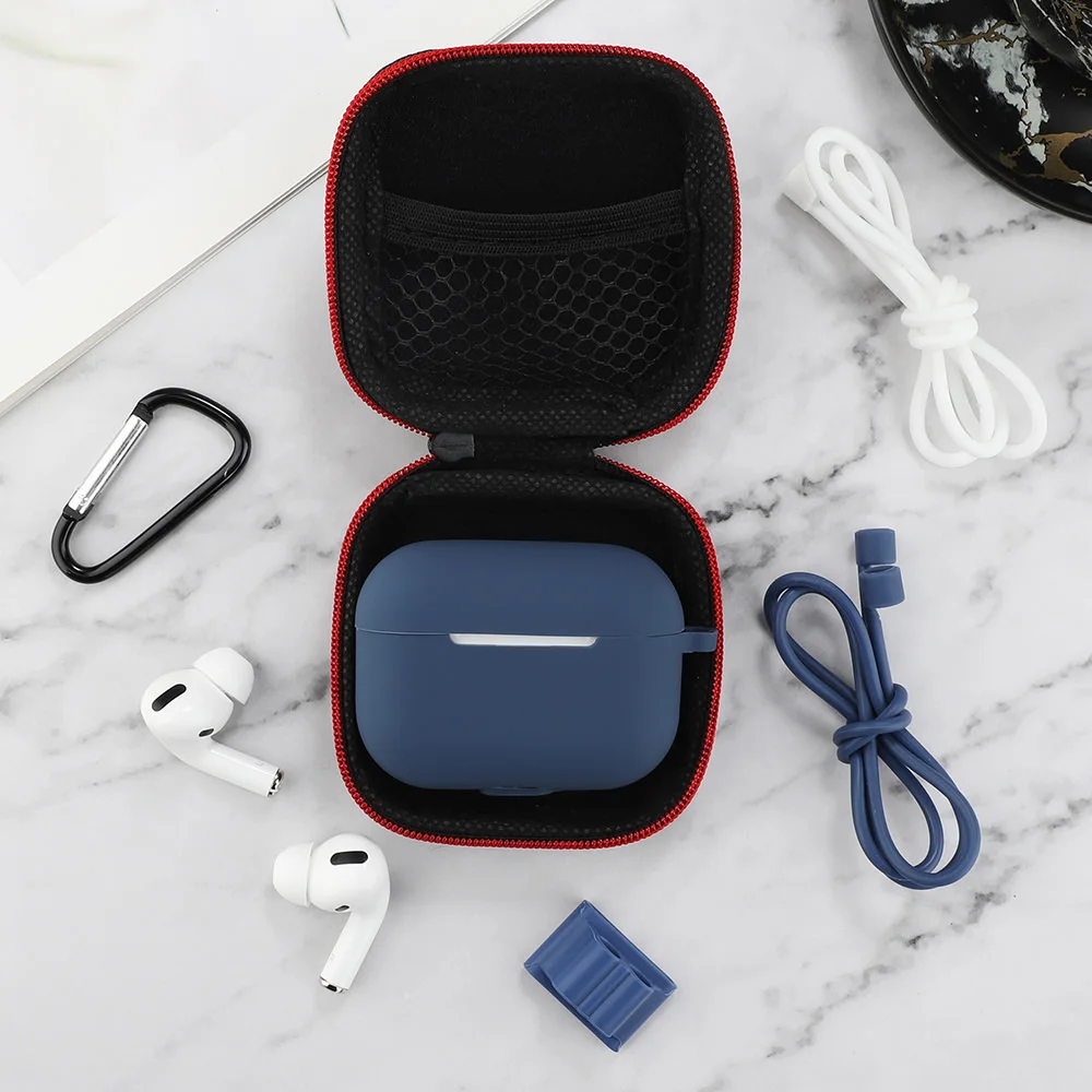 LAPOPNUT 6 шт. чехлы для наушников Apple AirPods Pro гладкая Пылезащитная силиконовая крышка
