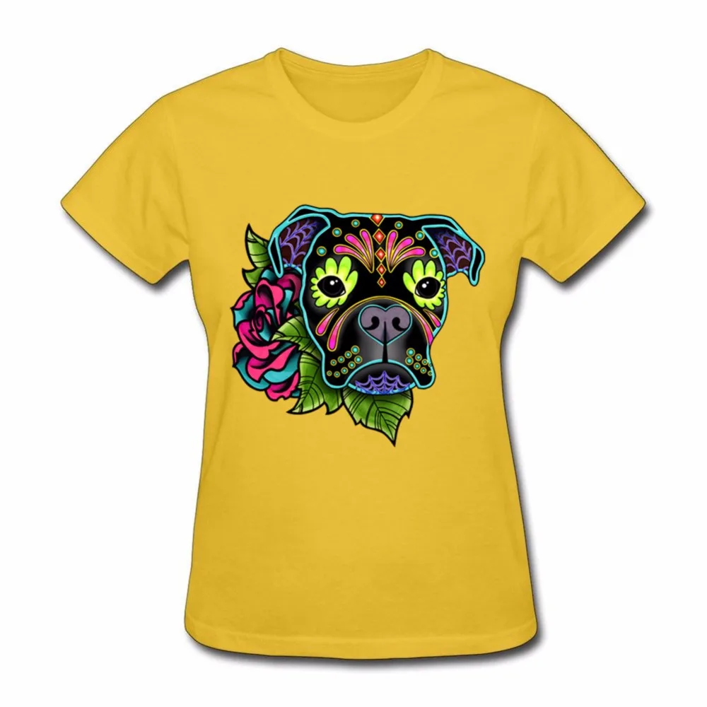 Летние Короткие трусы-боксеры The north в стиле Black Day of the Dead Sugar Skull Dog женские