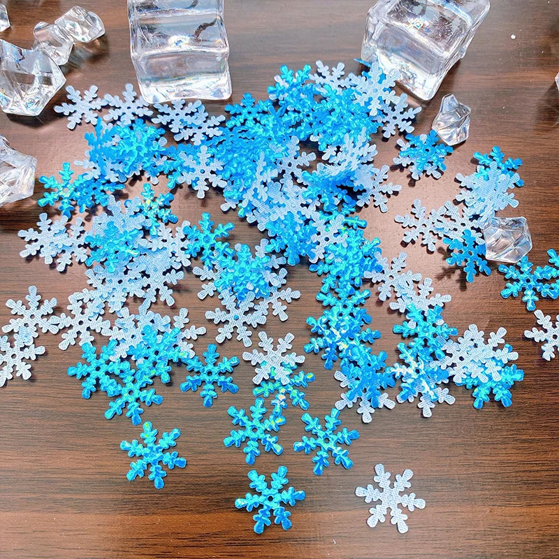 200/300Pcs Christmas Snowflakes Confetti Artificial Snow Xmas Tree Ornaments Decorations for Home Wedding Party Decor - купить по