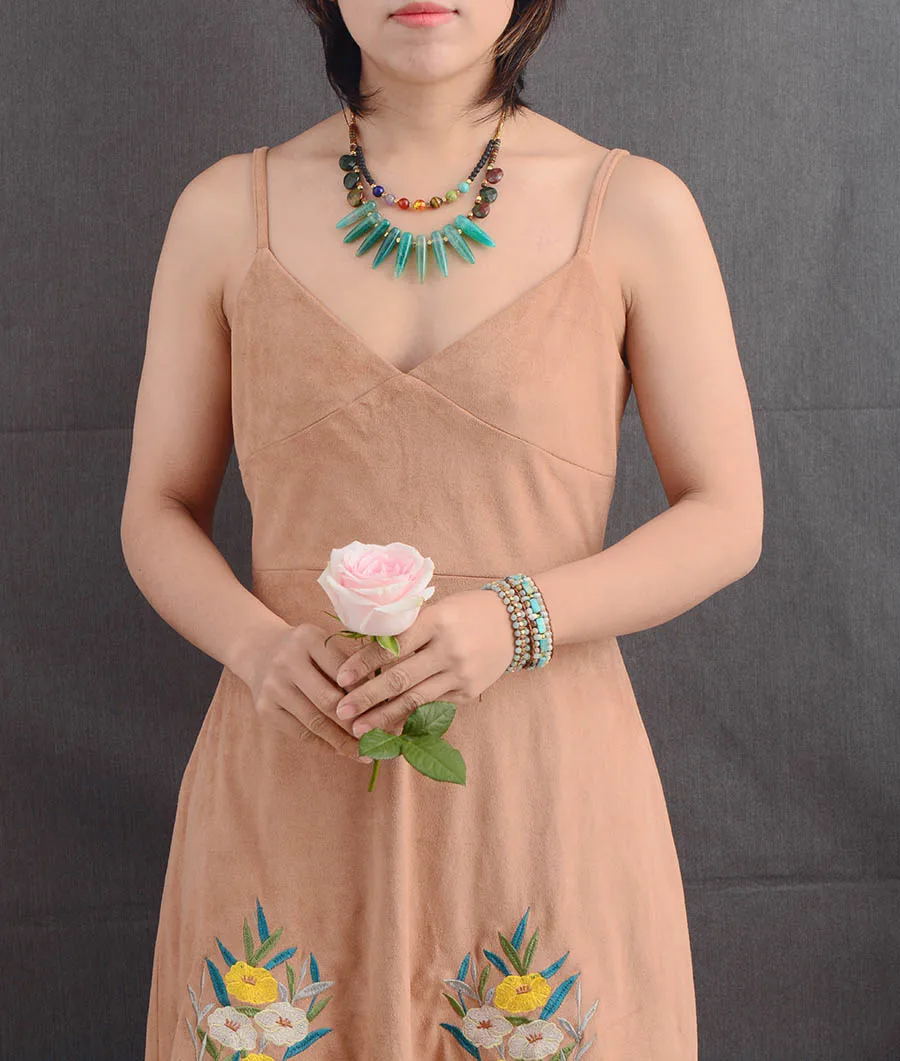 Плетеный браслет в богемном стиле браслеты с бусинами шнур амазонита плетеный