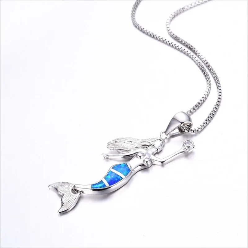 Классические роскошные женские ювелирные изделия модное синее ожерелье с