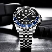 pagani design sapphire glass 40mm ceramic gmt mechanical watches 100m waterproof classic luxury men automatic watch reloj hombre