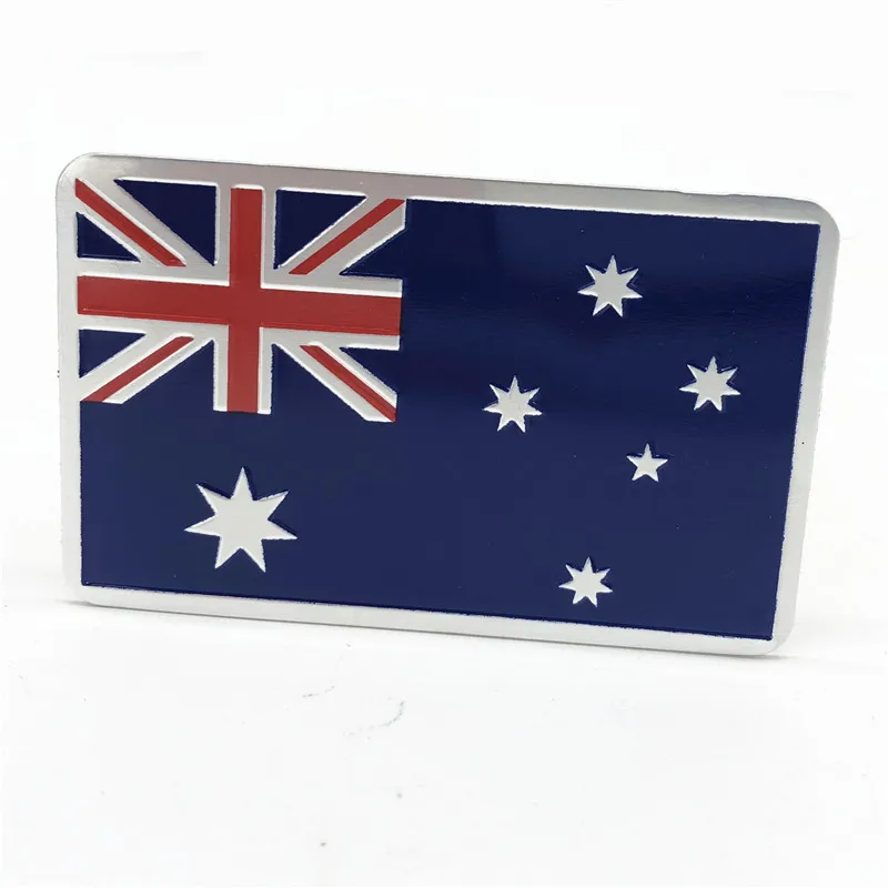 3D Aluminium Alloy Australia Flag Union Emblem Badge Car Window Bumper Decoration Sticker Motorcycle Racing Sports Decal | Автомобили и