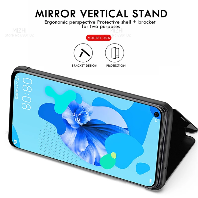 Зеркальный Чехол С Откидывающейся Крышкой для huawei honor 7a pro на honor7a honor7apro dua l22 aum l29