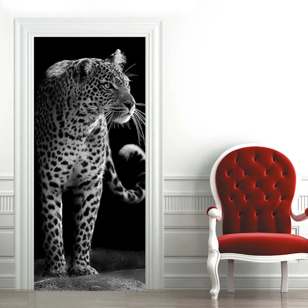 

Elephant Animal Door Sticker PVC DIY Adhesive Waterproof Wallpaper for Doors Living Room Bedroom Poster Home Decor deursticker