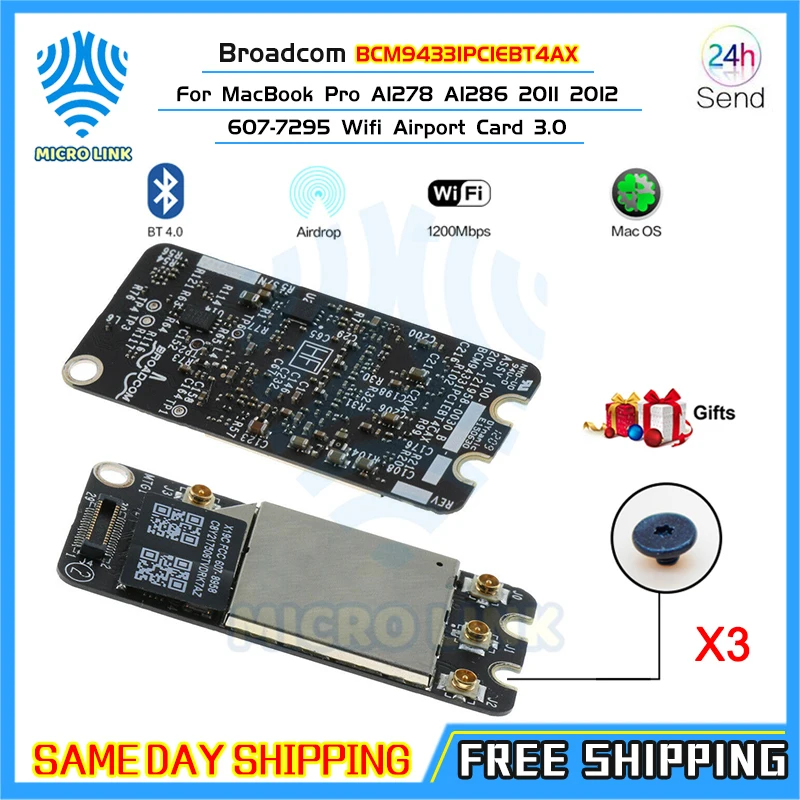 Новинка для MacBook Pro A1278 A1286 2011 2012 карта в аэропорту с Wi-Fi 607-7295 BCM94331PCIEBT4AX | Компьютеры