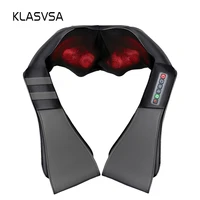 klasvsa electric heating neck massager car home infrared kneadingtherapy ache shoulder back massager relaxation